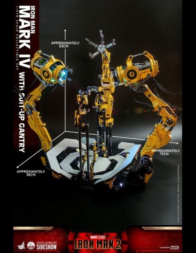 HOT TOYS - Marvel: Iron Man 2 - Iron Man Mark IV with Suit-Up Gantry 1:4 Scale Figure Set
