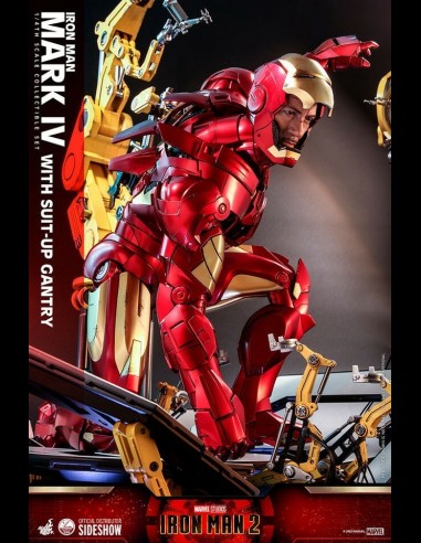 HOT TOYS - Marvel: Iron Man 2 - Iron Man Mark IV with Suit-Up Gantry 1:4 Scale Figure Set