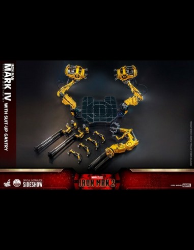 HOT TOYS - Marvel: Iron Man 2 - Iron Man Mark IV with Suit-Up Gantry 1:4 Scale Figure Set
