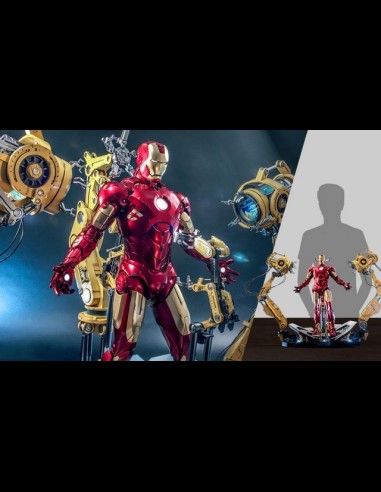 HOT TOYS - Marvel: Iron Man 2 - Iron Man Mark IV with Suit-Up Gantry 1:4 Scale Figure Set