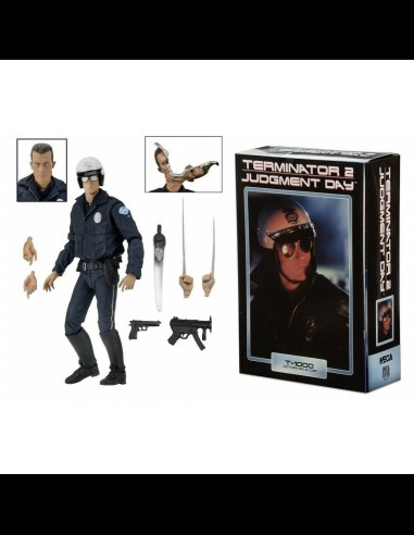 NECA - Terminator 2: Ultimate T-1000 Motorcycle Cop 7 inch Action Figure