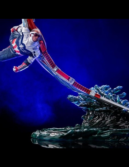 IRON STUDIOS - The Falcon and The Winter Soldier BDS Art Scale Statue 1/10 Captain America Sam Wilson Deluxe 46 cm