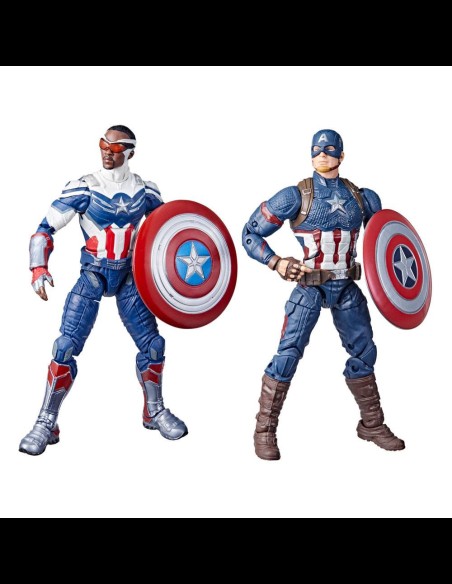 HASBRO - Marvel Legends Action Figure 2-Pack 2022 Captain America: Sam Wilson & Steve Rogers 15 cm