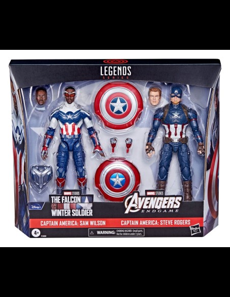 HASBRO - Marvel Legends Action Figure 2-Pack 2022 Captain America: Sam Wilson & Steve Rogers 15 cm