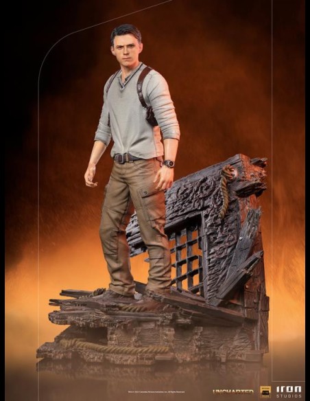 IRON STUDIOS DELUXE - Uncharted Movie Nathan Drake 1/10 Statua