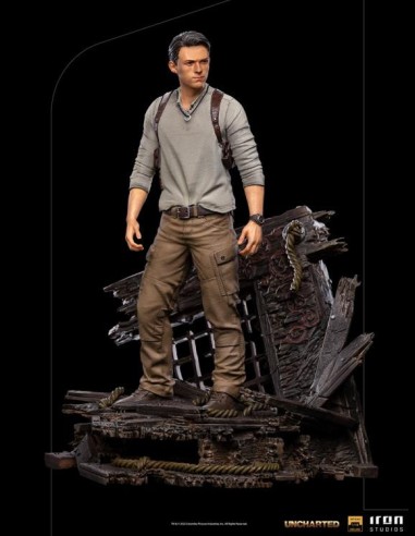 IRON STUDIOS DELUXE - Uncharted Movie Nathan Drake 1/10 Statua