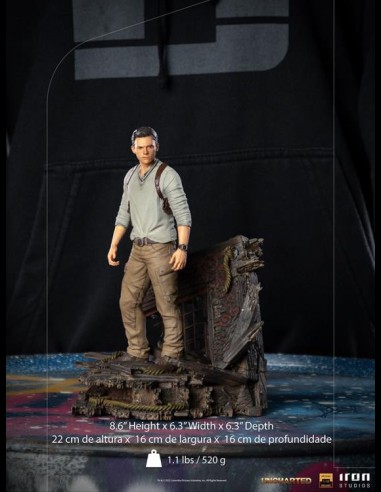IRON STUDIOS DELUXE - Uncharted Movie Nathan Drake 1/10 Statua