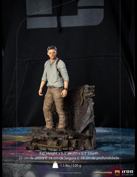 IRON STUDIOS DELUXE - Uncharted Movie Nathan Drake 1/10 Statua
