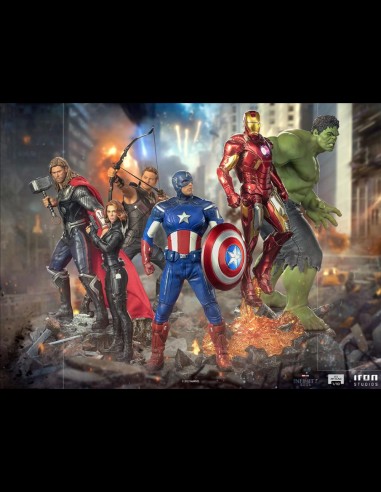 IRON STUDIOS - Infinity Saga NY Battle Set Completo 6 statue 1/10