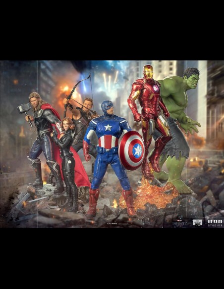 IRON STUDIOS - Infinity Saga NY Battle Set Completo 6 statue 1/10