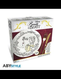 ABYSTYLE - Disney Set di 4 Piatti La Bella e la Bestia