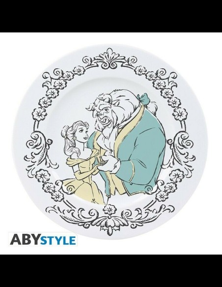 ABYSTYLE - Disney Set di 4 Piatti La Bella e la Bestia