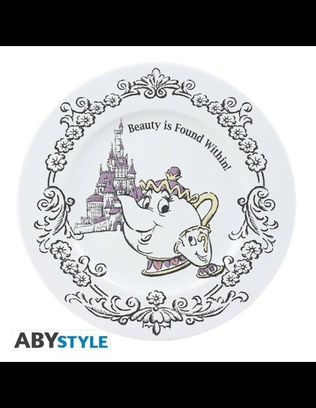 ABYSTYLE - Disney Set di 4 Piatti La Bella e la Bestia