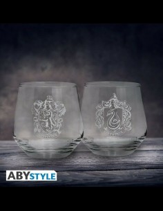 ABYSTYLE - Harry Potter Set di 2 bicchieri 300ml Grifondoro e Serpeverde