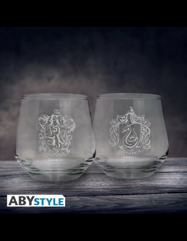 ABYSTYLE - Harry Potter Set di 2 bicchieri 300ml Grifondoro e Serpeverde