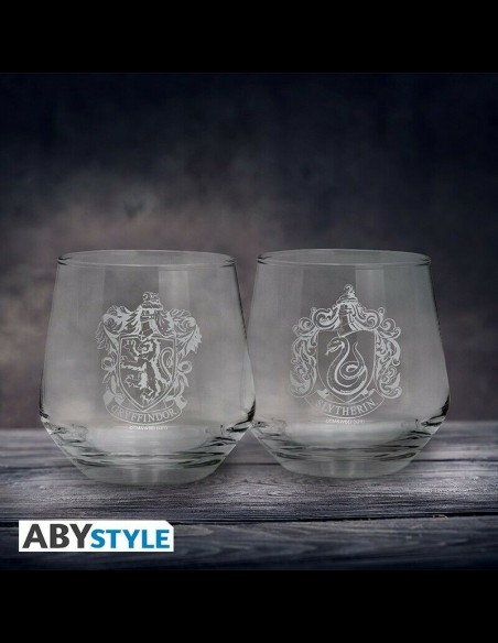 ABYSTYLE - Harry Potter Set di 2 bicchieri 300ml Grifondoro e Serpeverde