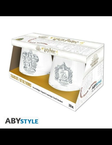 ABYSTYLE - Harry Potter Set di 2 bicchieri 300ml Grifondoro e Serpeverde