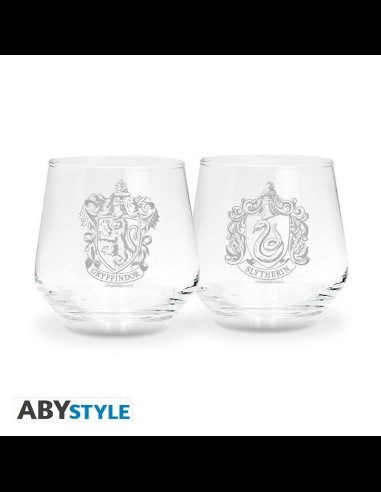 ABYSTYLE - Harry Potter Set di 2 bicchieri 300ml Grifondoro e Serpeverde