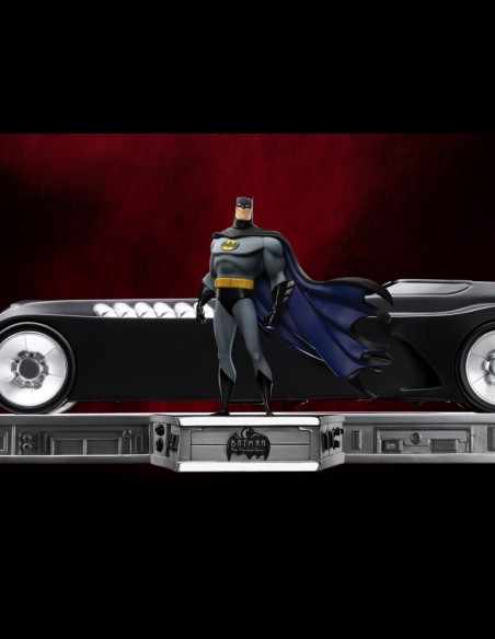 IRON STUDIOS - Batman the Animated Series Batman & Batmobile 1/10 statue