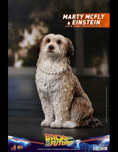 HOT TOYS EXCLUSIVE - Back To The Future Movie Masterpiece Action Figures 1/6 Marty McFly & Einstein 28 cm