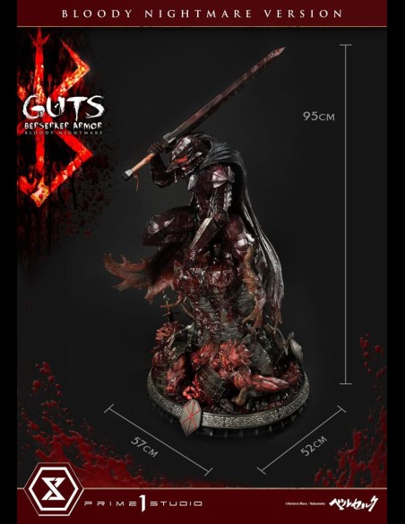 PRIME 1 - Berserk Statue 1/4 Guts Gatsu Berserker Bloody Nightmare Version 95 cm