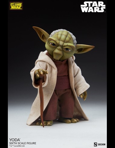 SIDESHOW - Star Wars: The Clone Wars - Yoda 1:6 Scale Figure