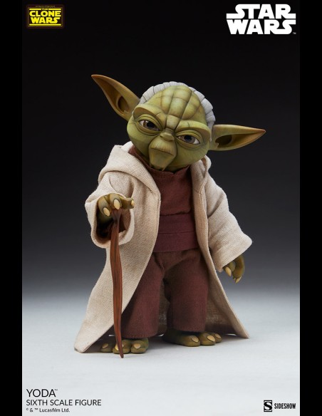 SIDESHOW - Star Wars: The Clone Wars - Yoda 1:6 Scale Figure