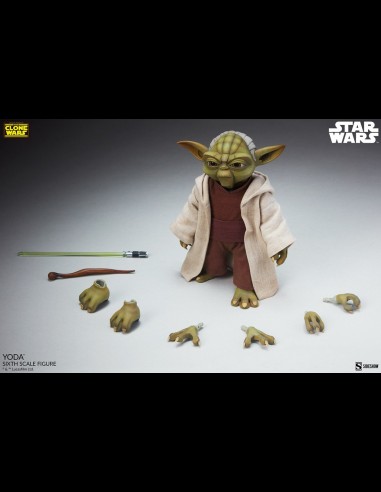 SIDESHOW - Star Wars: The Clone Wars - Yoda 1:6 Scale Figure
