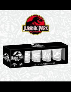 Jurassic Park Shotglass 4-Pack Logo & Symbols