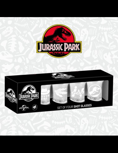 Jurassic Park Shotglass 4-Pack Logo & Symbols