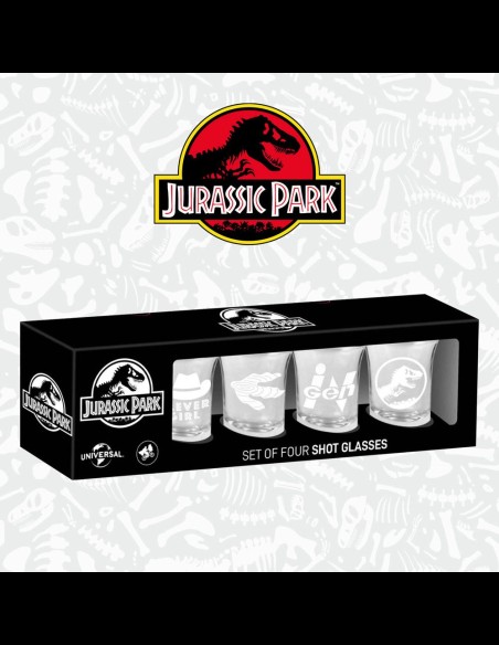 Jurassic Park Shotglass 4-Pack Logo & Symbols