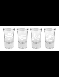Jurassic Park Shotglass 4-Pack Logo & Symbols 2