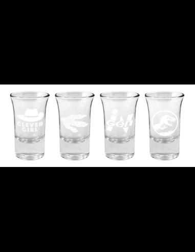 Jurassic Park Shotglass 4-Pack Logo & Symbols