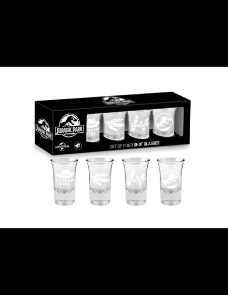 Jurassic Park Shotglass 4-Pack Logo & Symbols